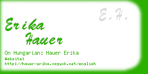 erika hauer business card